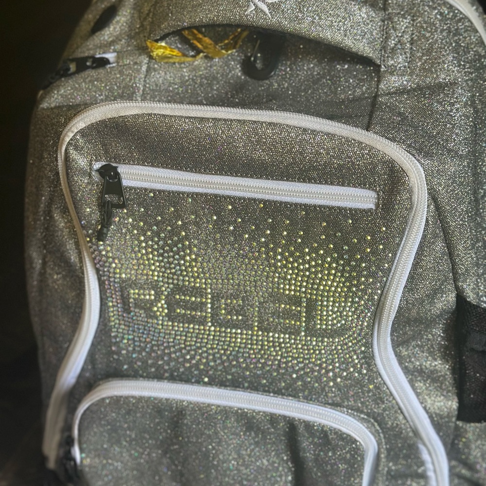 Peek Glittery Silver Backpack